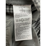 Gap Gray Women's Plaid High-Wasted Elasticated Wide-Leg Trousers Size MP- New