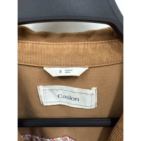 Caslon Womens Tan Corduroy Blazer Jacket S Single-Button Made In India