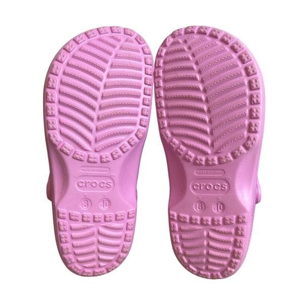 Crocs Pink Slip On With Jibbitz Charms Slippers Sz 8M/10W