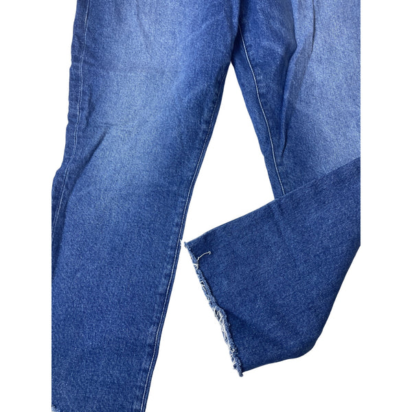 Frame Women's Blue Le High Rise Straight Crop Raw Hem Jeans Sz 33