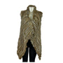 Love Token Womens Brown Faux Fur Wrap Vest Cozy Stylish Layering Piece Sz XS