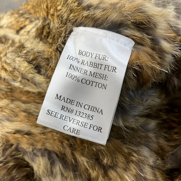 Love Token Womens Brown Faux Fur Wrap Vest Cozy Stylish Layering Piece Sz XS