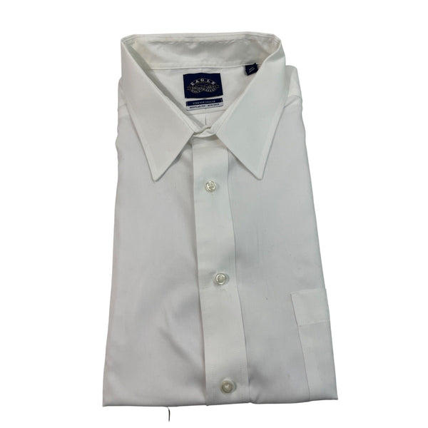 Eagle Shirtmakers Mens White Regular Fit Dress Shirt Size XL (17.5 32-33)