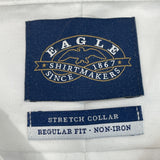 Eagle Shirtmakers Mens White Regular Fit Dress Shirt Size XL (17.5 32-33)