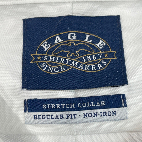 Eagle Shirtmakers Mens White Regular Fit Dress Shirt Size XL (17.5 32-33)