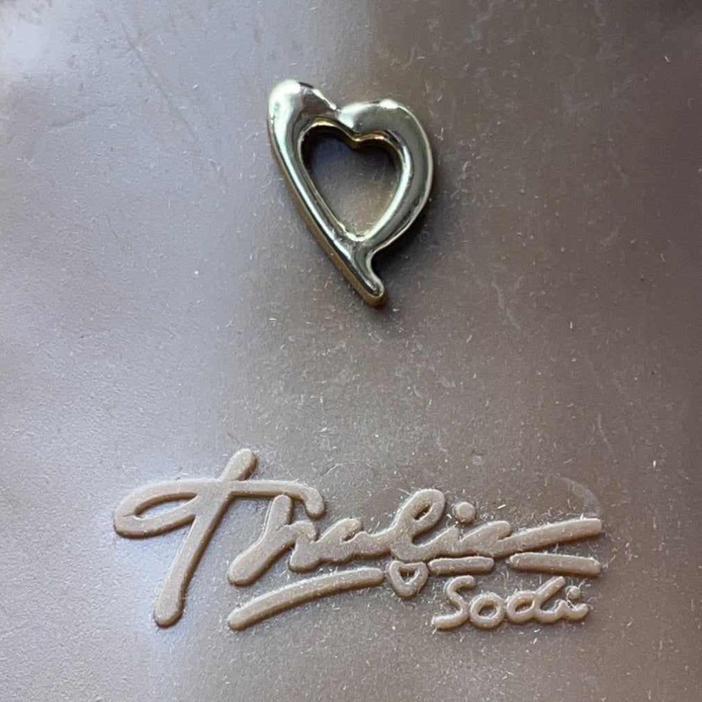 Thalia Sodi Fuchsia Peep Toe Heart Charm Slingback Luziaf Heels Sizze 9.5M-New