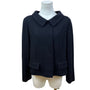 St. John Caviar Women’s Black Textured Blazer Button Front Jacket Sz 12