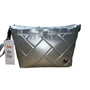 Lug Womens Quilted With Adjustable Straps & Floral Lining Silver Crossbody Bag