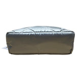 Lug Womens Quilted With Adjustable Straps & Floral Lining Silver Crossbody Bag