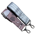 Lug Womens Quilted With Adjustable Straps & Floral Lining Silver Crossbody Bag