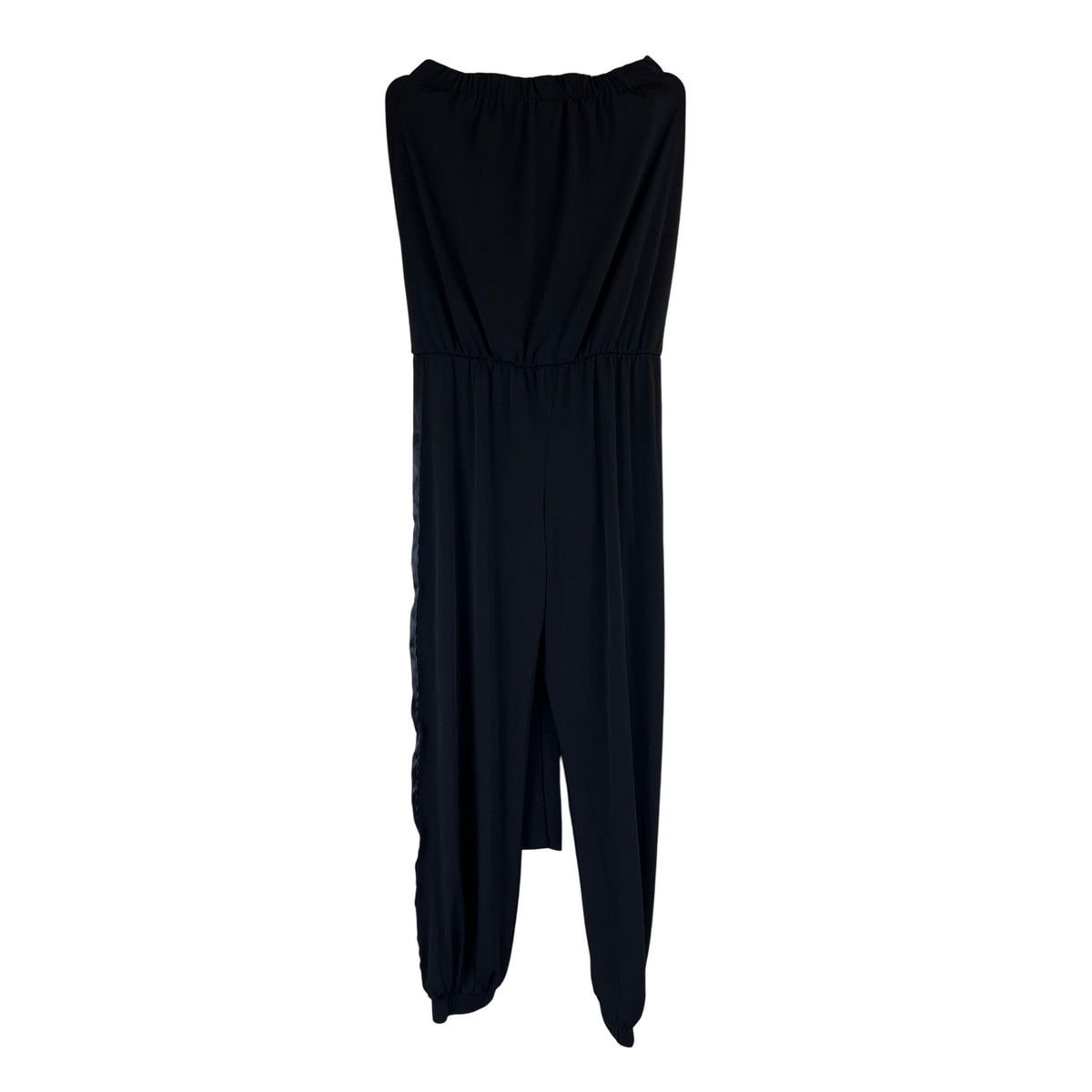 BD Junior Womens Black Polyester Strapless Jumpsuit Elastic Waist Ankle Cuffs USA