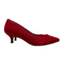 Vionic Red Suede Josie Orthotic Kitten Heel Pointed Toe Pumps Size 5