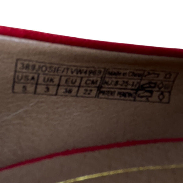 Vionic Red Suede Josie Orthotic Kitten Heel Pointed Toe Pumps Size 5