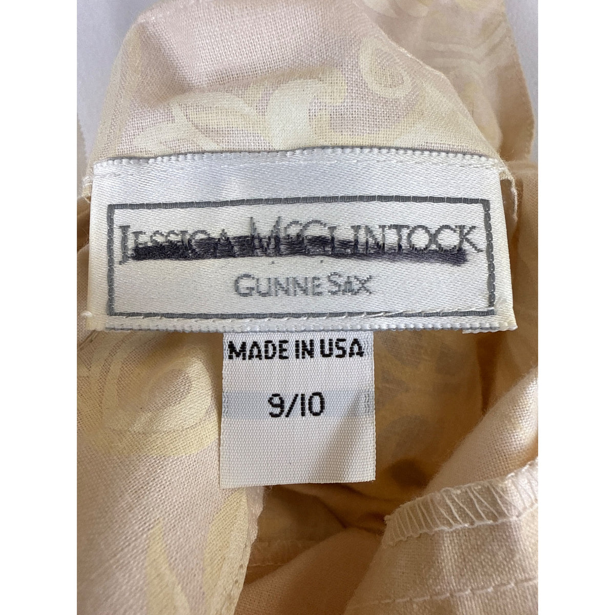 Jessica McClintock Womens Ivory Floral Lace-Trim Halter Dress Gunne Sax Size 9/10