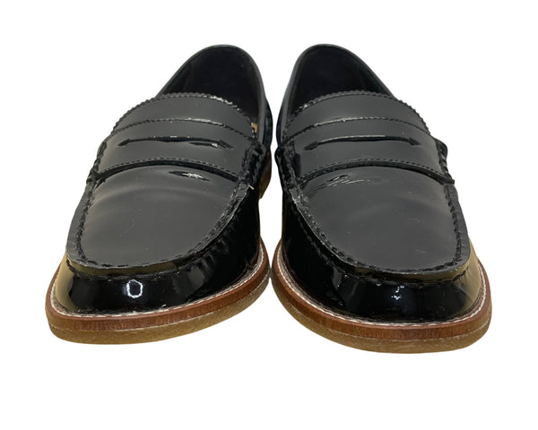 Sperry Women’s Black Patent Leather Cushioned Sole Casual Loafers Size 8