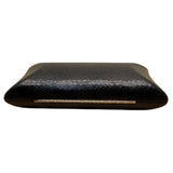 Urban Expressions Black Faux Snake Skin Gold Chain & Rhinestones Clasp Clutch