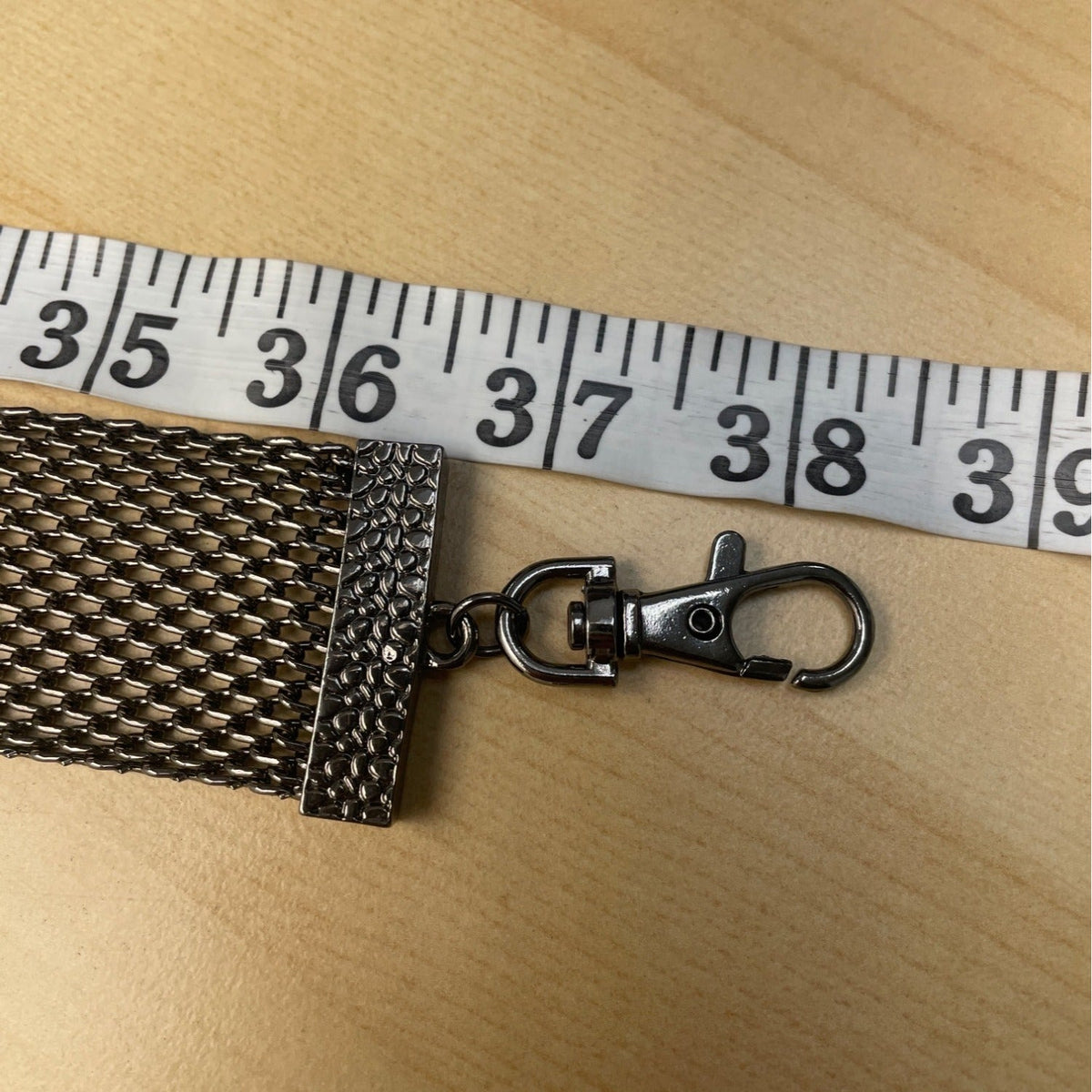 Vintage-Inspired Gunmetal Mesh Belt With Rhinestone Embellishment Adjustable