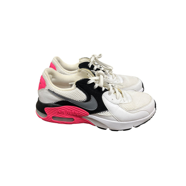 Nike Air Max Womens White Black Pink Mesh Athletic Sneakers 7.5 USA