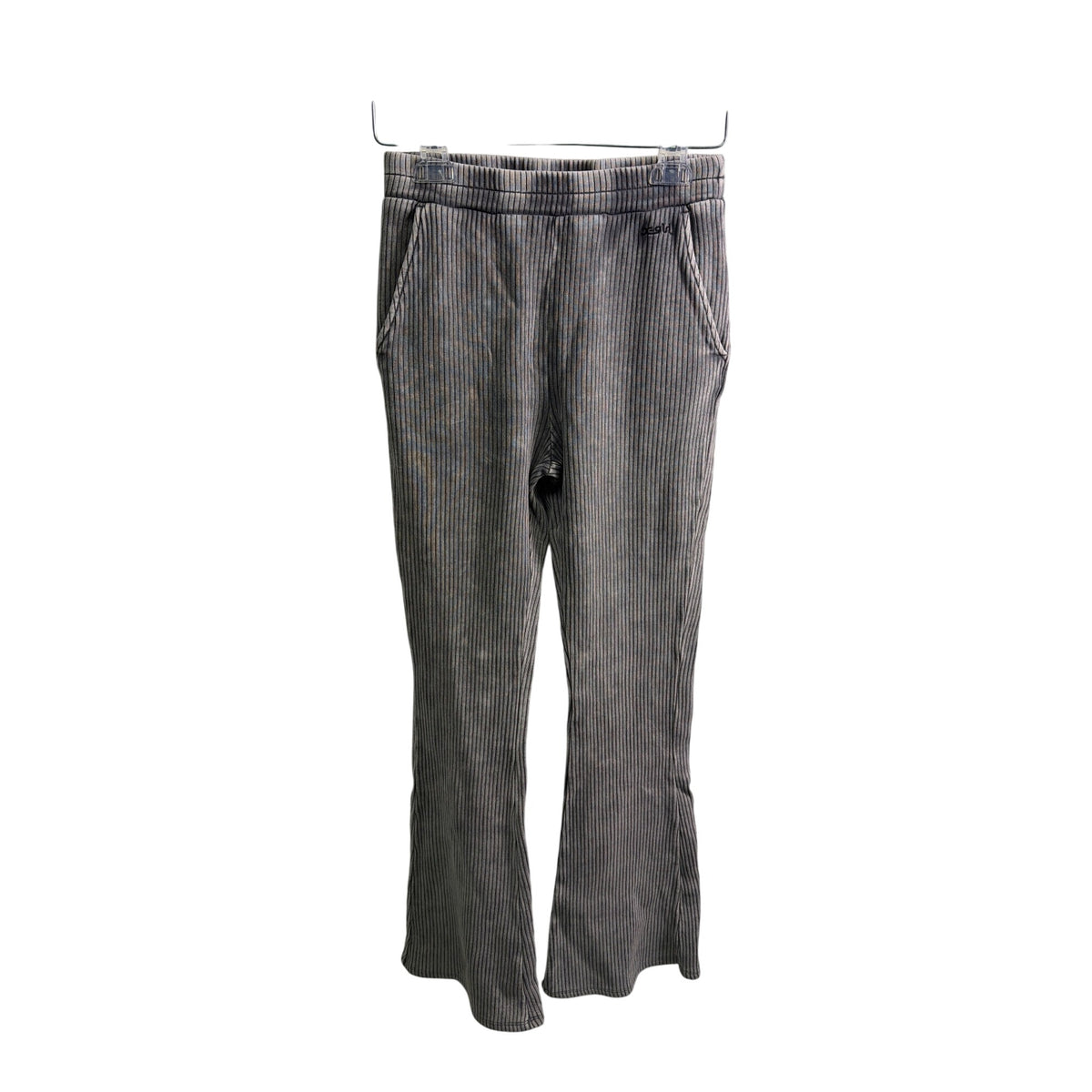 X-Girl Womens Gray Striped Ribbed Cotton Blend Flared Pants Size Unknown Stylish Casual X-Girl Womens Gray Striped Ribbed Cotton Blend Flared Pants Size Unknown Stylish Casual