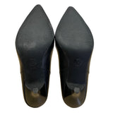 Michael Kors Black/Dark Sand Embossed Leather Cape Toe Haylen Pumps Size 9.5M