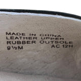 Michael Kors Black/Dark Sand Embossed Leather Cape Toe Haylen Pumps Size 9.5M