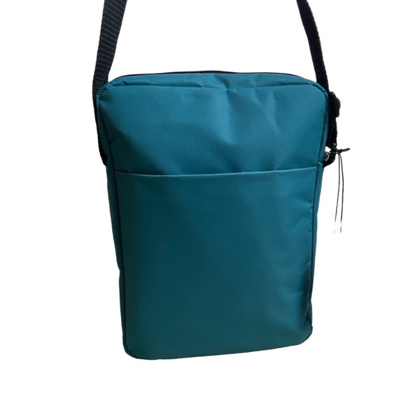 Esmo Women's Aqua Blue Multicolor Tiles Graph Tablet Crossbody Bag Sz M - NWT