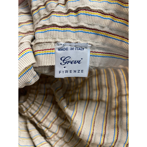 Grevi Firenze Striped Cotton Bucket Hat With Wide Brim - Made in Italy