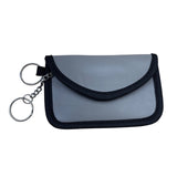 High Road Grey & Black RFID Blocking Pouch With Key chain Card Holder Sz S