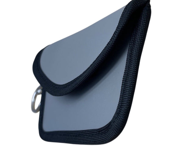 High Road Grey & Black RFID Blocking Pouch With Key chain Card Holder Sz S