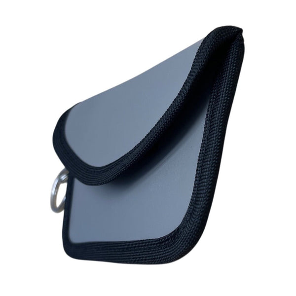 High Road Grey & Black RFID Blocking Pouch With Key chain Card Holder Sz S