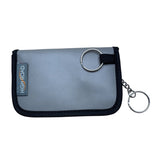 High Road Grey & Black RFID Blocking Pouch With Key chain Card Holder Sz S