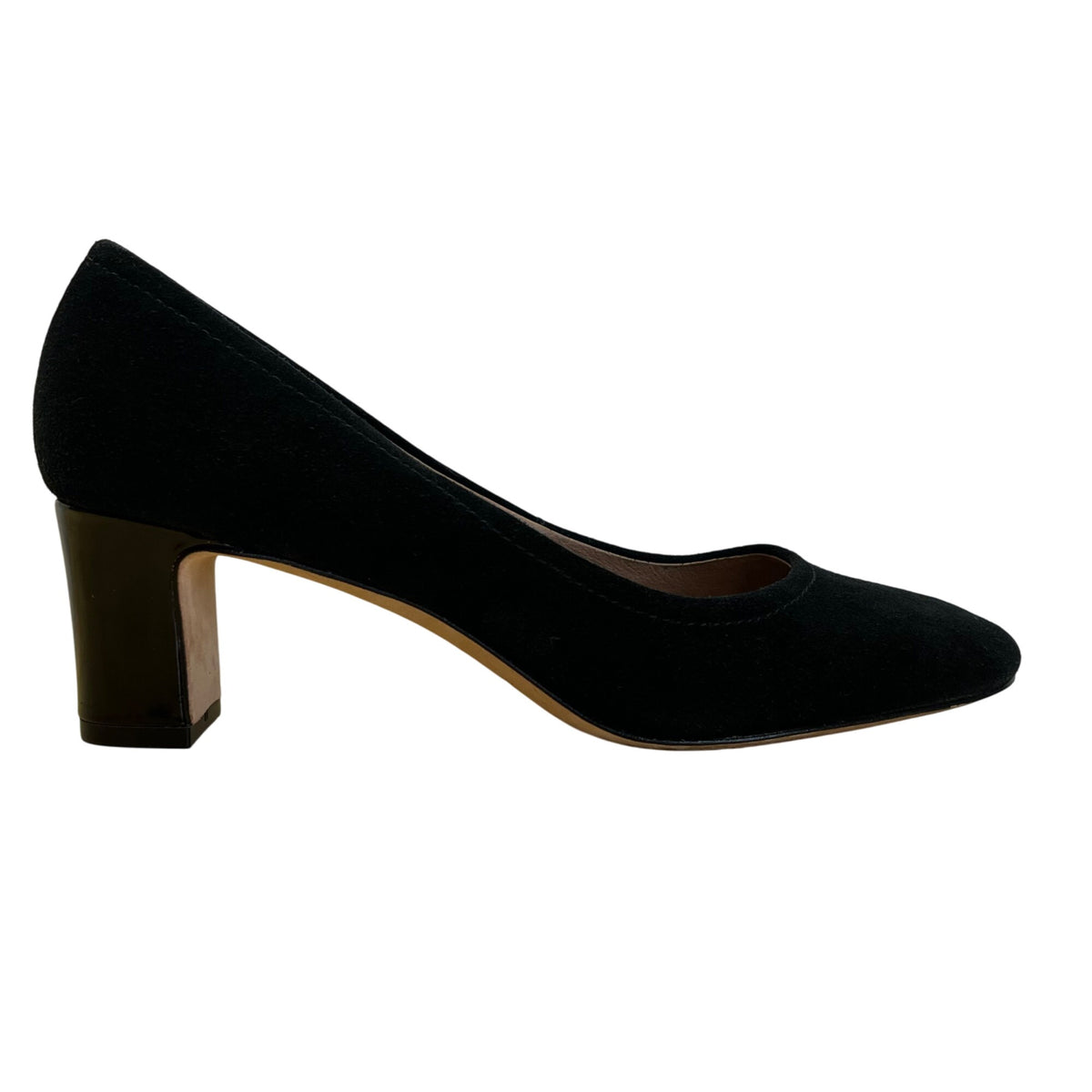Donald J Pliner Women’s Black Kid Suede Jevi-KS Block Heel Pumps Size 6.5M
