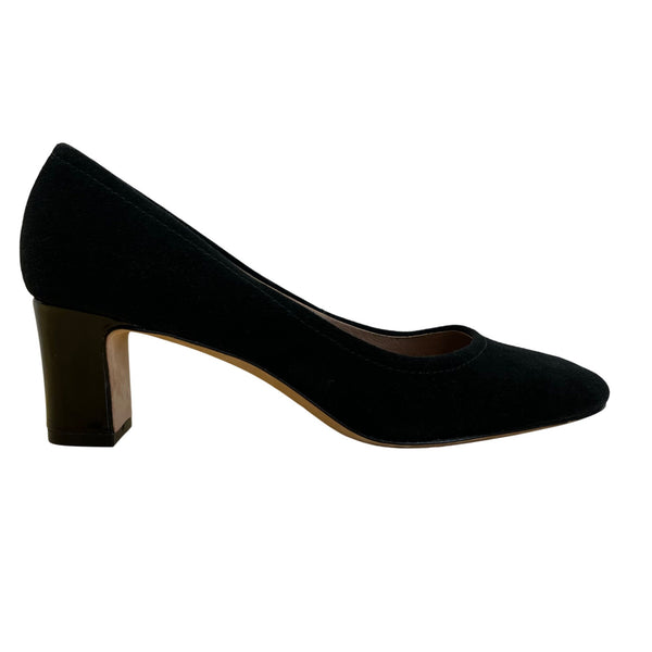 Donald J Pliner Women’s Black Kid Suede Jevi-KS Block Heel Pumps Size 6.5M