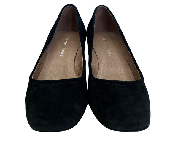 Donald J Pliner Women’s Black Kid Suede Jevi-KS Block Heel Pumps Size 6.5M