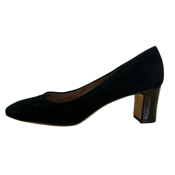 Donald J Pliner Women’s Black Kid Suede Jevi-KS Block Heel Pumps Size 6.5M