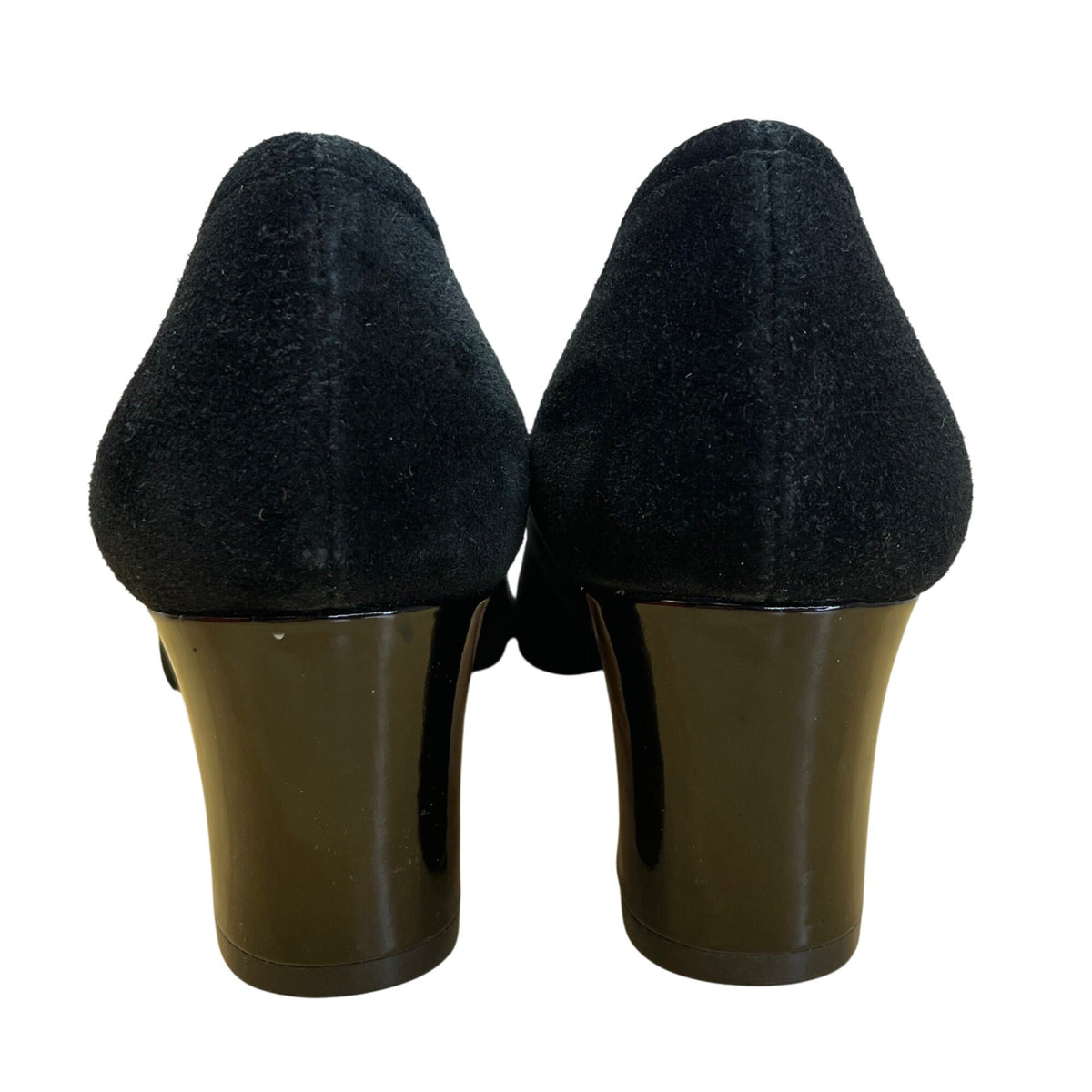 Donald J Pliner Women’s Black Kid Suede Jevi-KS Block Heel Pumps Size 6.5M