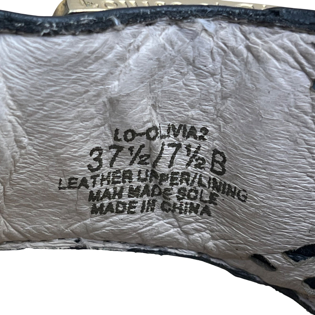 Louise Et Cie Womens Black Leather Adjustable Buckle Peep-Toe Heels Size 7.5B