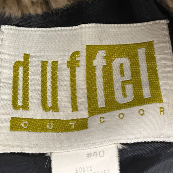 Duffel Outdoor Leopard Print Hooded Coat With Drawstring Hem Size M