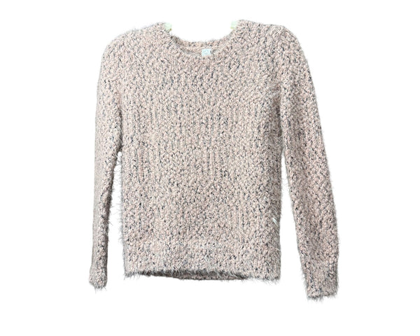 Harper Canyon Girls Beige Knit Pullover Sweater Size L 10-12 Cozy Fuzzy Long Sleeve