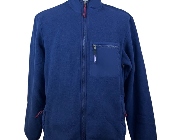 Patagonia Mens Navy Blue Fleece Full-Zip Jacket Polartec Trim-Fit Sz L