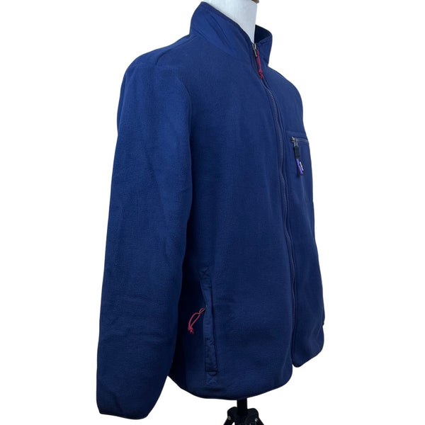 Patagonia Mens Navy Blue Fleece Full-Zip Jacket Polartec Trim-Fit Sz L