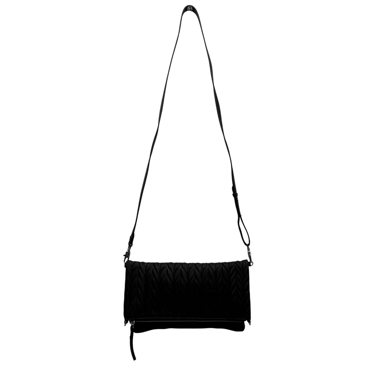 Stella & Dot Women’s Quilted Black Leather Waverly Petite Crossbody Bag