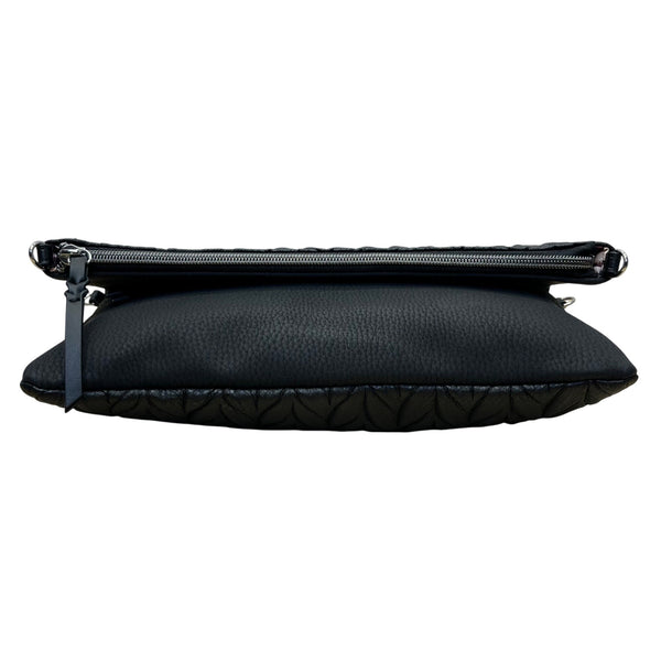 Stella & Dot Women’s Quilted Black Leather Waverly Petite Crossbody Bag