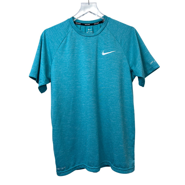 Nike Mens Teal Dri-FIT Short Sleeve Swim Shirt UPF 40+ Medium