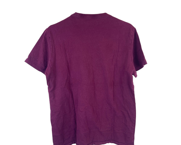 American Eagle Mens Maroon Cotton Graphic Athletic Fit T-Shirt New York Logo Size M