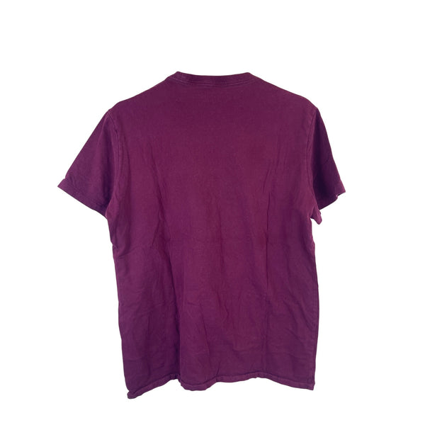 American Eagle Mens Maroon Cotton Graphic Athletic Fit T-Shirt New York Logo Size M
