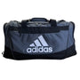 Adidas Gray & Black Signature Logo & Crossbody Strap Defender Duffel Bag Size L