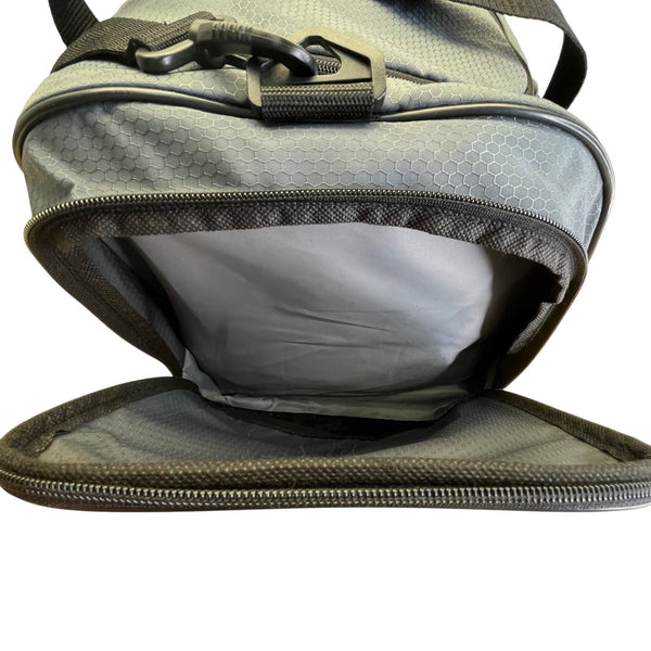 Adidas Gray & Black Signature Logo & Crossbody Strap Defender Duffel Bag Size L