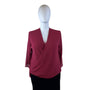 Michael Kors Women’s Maroon Surplice Blouse Size XL Elegant 3/4 Sleeve - New