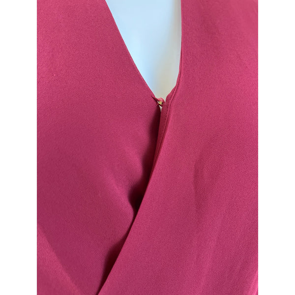 Michael Kors Women’s Maroon Surplice Blouse Size XL Elegant 3/4 Sleeve - New